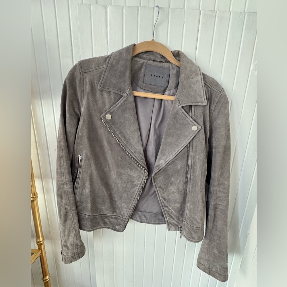 Blank NYC suede moto jacket (M)